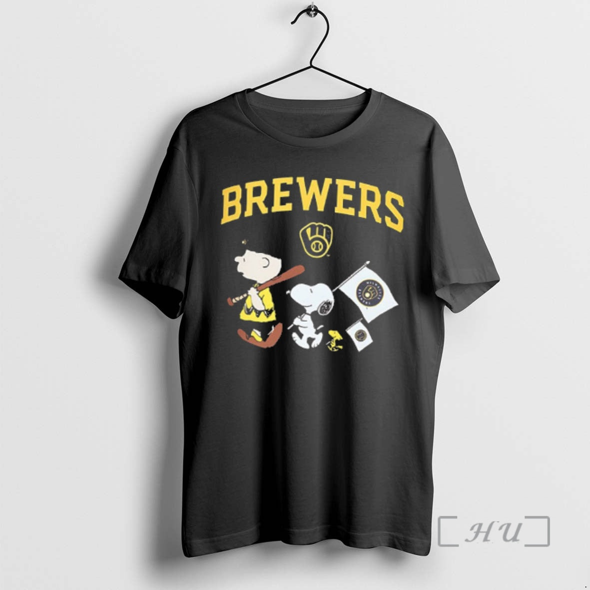 New Milwaukee Brewers X Peanuts Flag 2 Sided T-Shirts, Hoodie, Sweatshirt | AU18TeeNovaLab.com