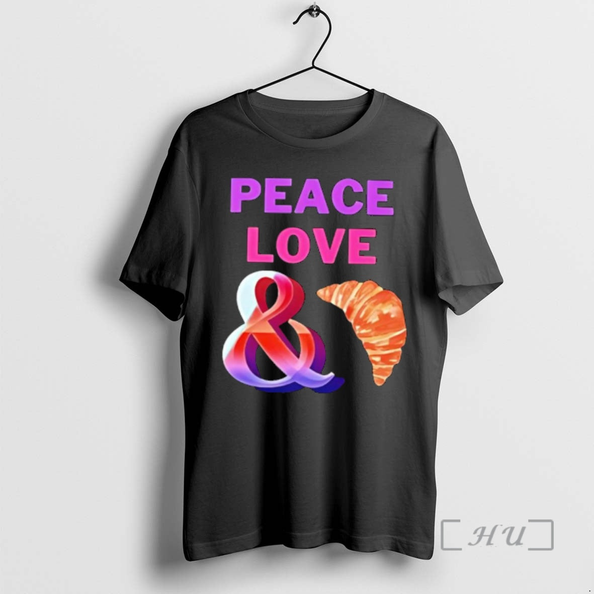 New Peace Love And Croissants T-Shirts, Hoodie, Sweatshirt | AU18TeeNovaLab.com