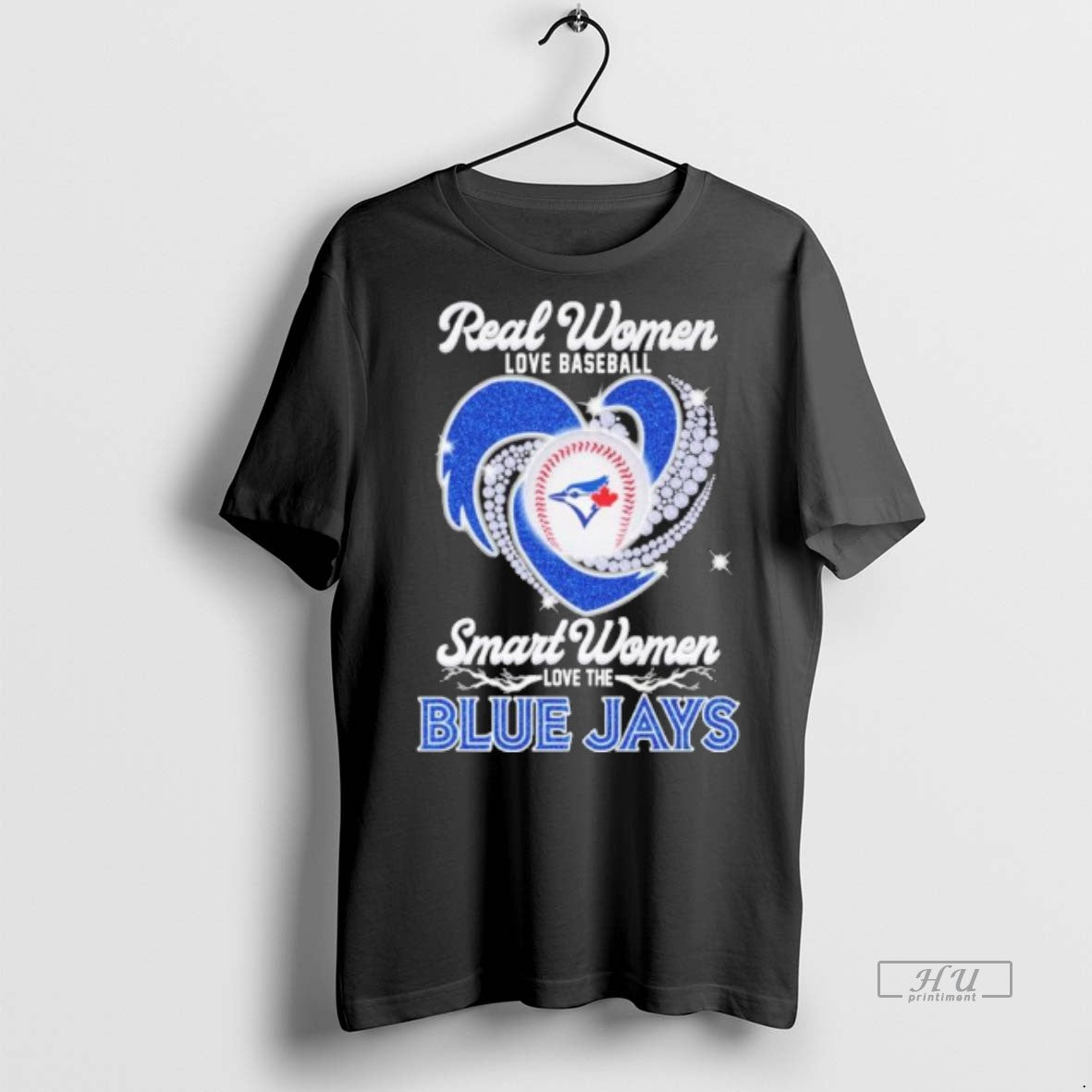 New Real Women Love Baseball Smart Women Love The Blue Jays Diamond Graphic