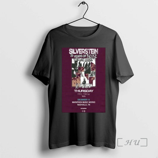 New Silverstein Marathon Music Works Dec 16 2025 Circle Black T-Shirts, Hoodie, Sweatshirt | AU18TeeNovaLab.com