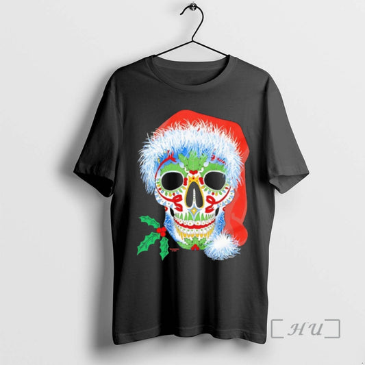 New Sugar Skull Holiday Santa Christmas T-Shirts, Hoodie, Sweatshirt | AU18TeeNovaLab.com