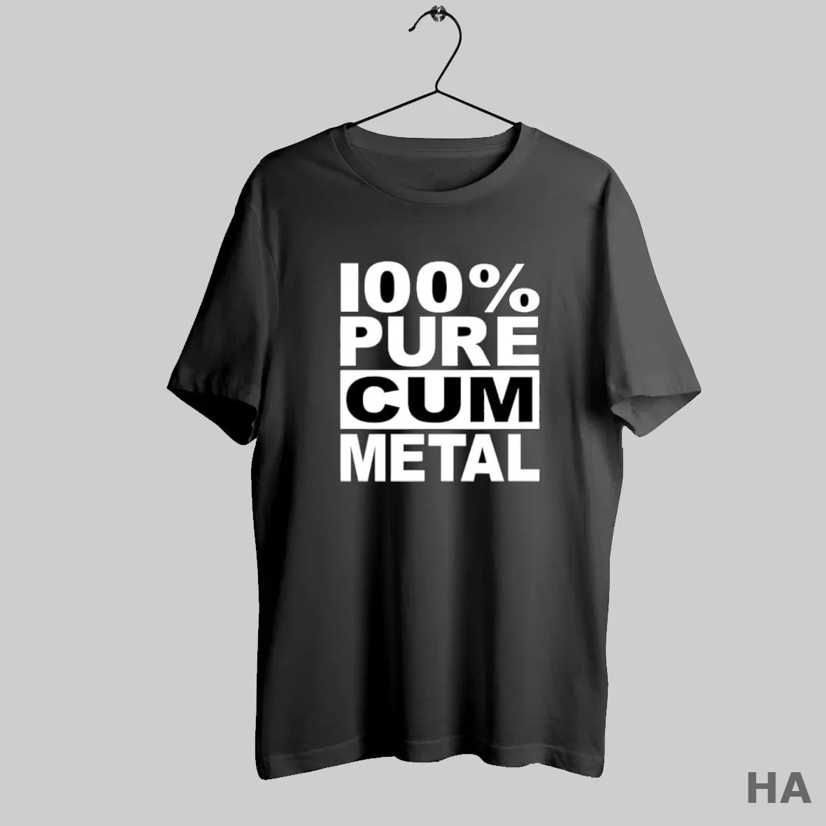 Official 100_ Pure Cum Metal Music Band Logo S Black
