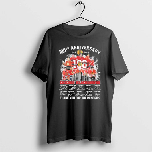 Official 100th Anniversary 1926 2026 Chicago Blackhawks Team Signatures T-Shirts, Hoodie, Sweatshirt | AU18TeeNovaLab.com