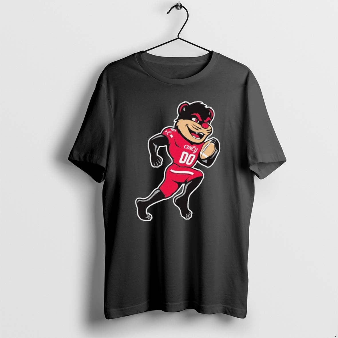 Official 2025 Cincinnati Bearcats Mascot Playing Football T-Shirts, Hoodie, Sweatshirt | AU18TeeNovaLab.com