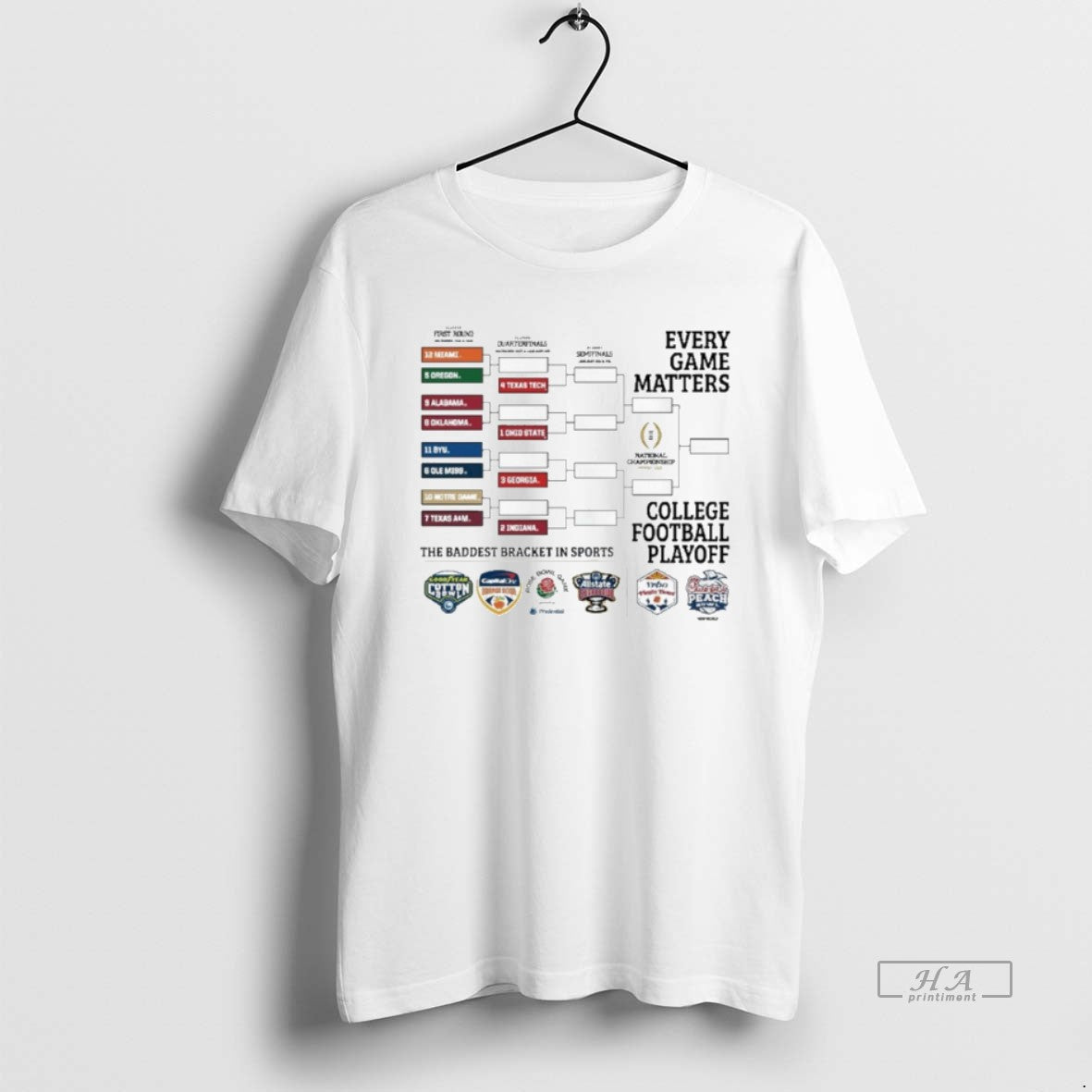 Official 2025 College Football Playoffs 12 Team Bracket T-Shirts, Hoodie, Sweatshirt | AU18TeeNovaLab.com