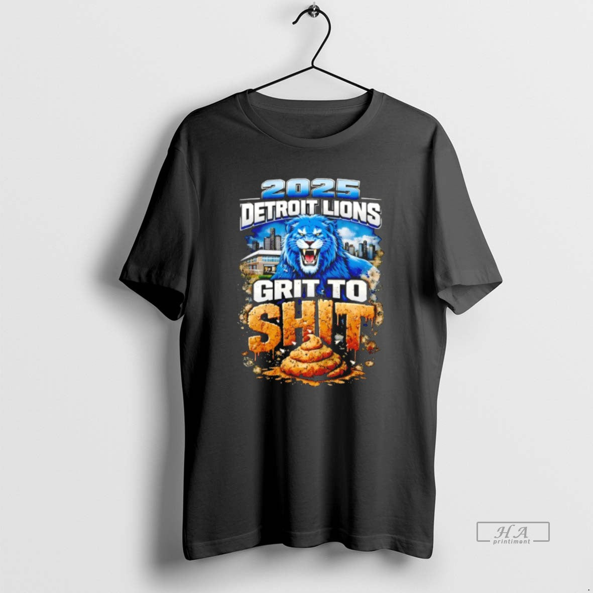 Official 2025 Detroit Lions Grit To Shit Mascot T-Shirts, Hoodie, Sweatshirt | AU18TeeNovaLab.com