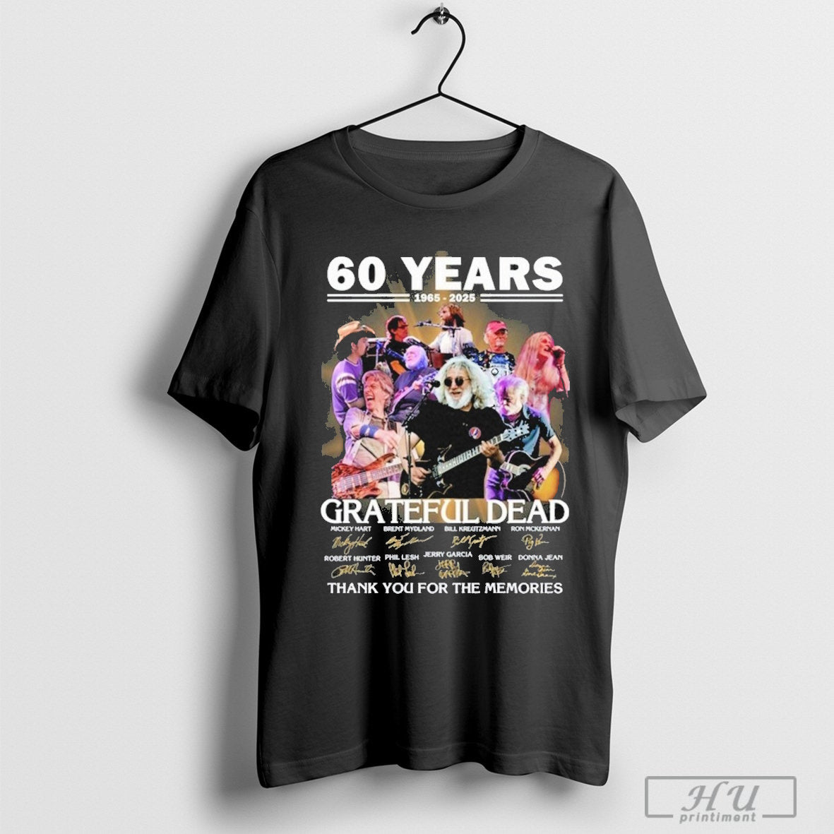 Official 60 Years 1965 2025 Grateful Dead Signature Thank You For The Memories