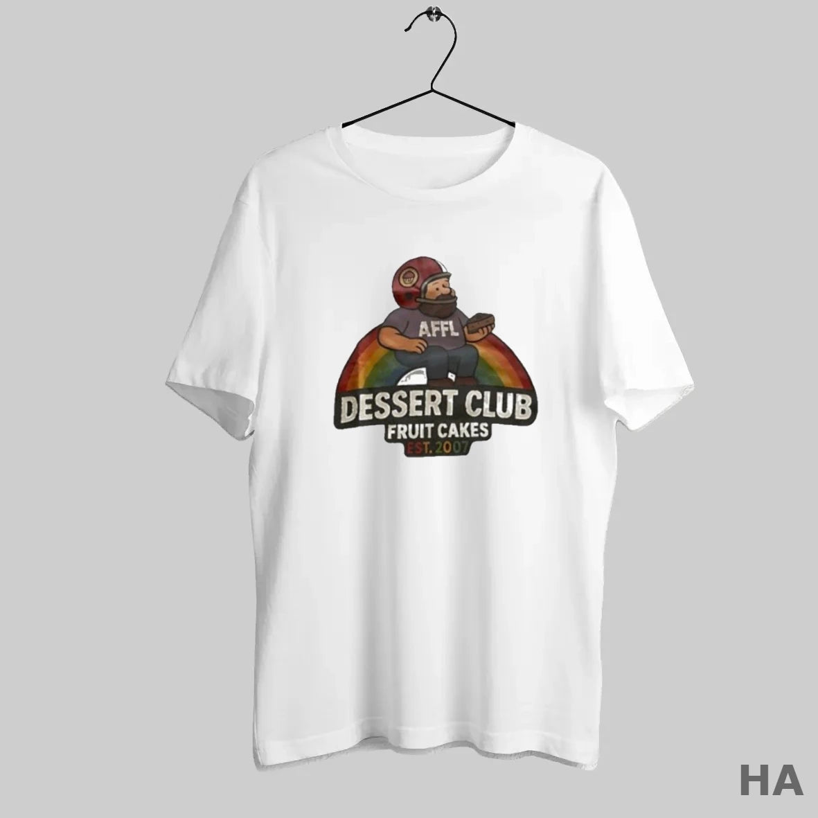 Official Affl Dessert Club Fruit Cakes Est 2007 Rainbow Football Player