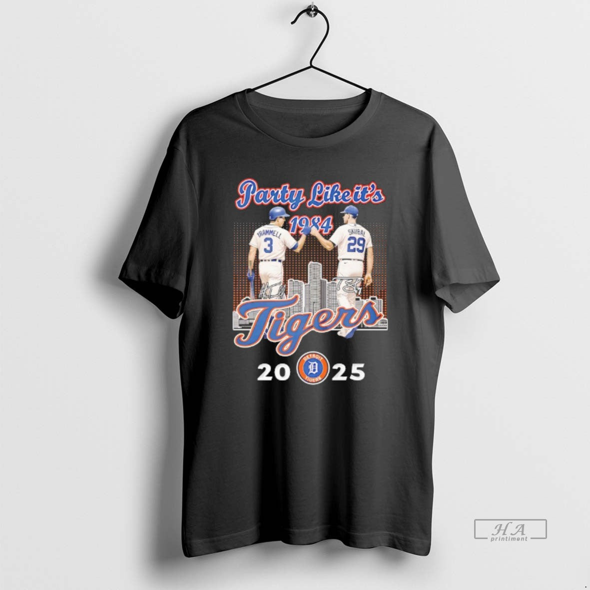 Official Alan Trammell And Tarik Skubal Detroit Tigers 2025 Party Like Its 1984 Fist Bump