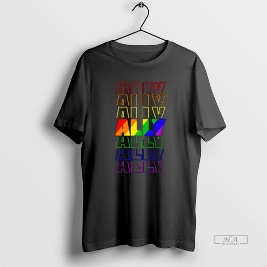 Official Ally Lgbtq Rainbow T-Shirts, Hoodie, Sweatshirt | AU18TeeNovaLab.com