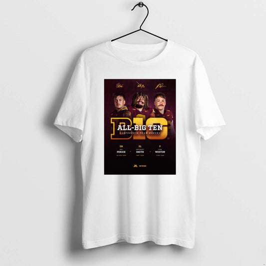 Official Anthony Smith Koi Perich And Tom Weston Minnesota Golden Gophers All Big Ten Conference T-Shirts, Hoodie, Sweatshirt