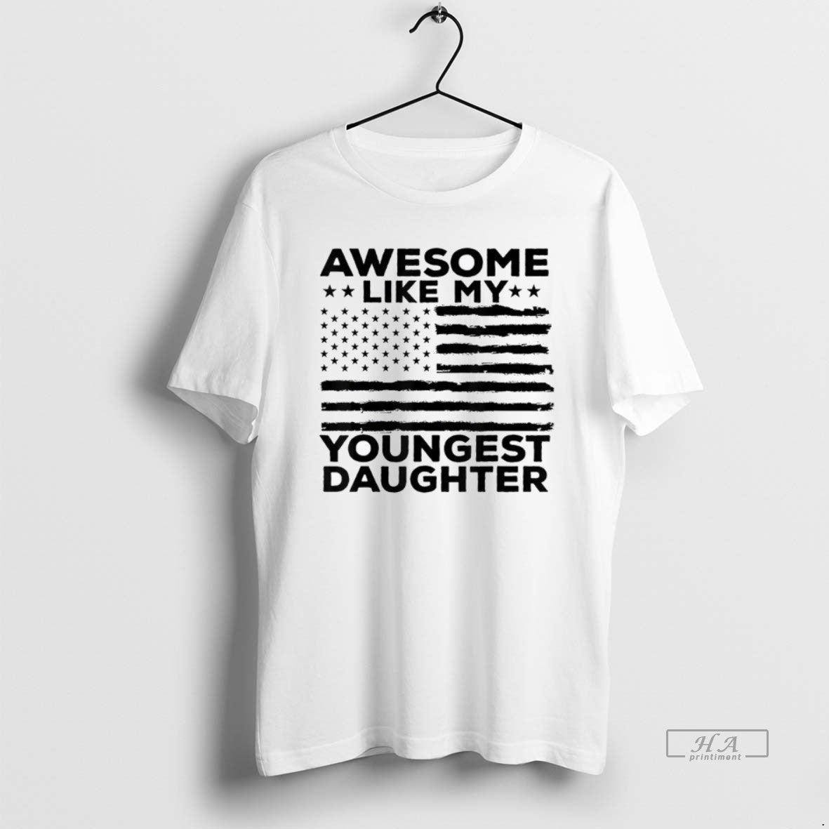 Official Awesome Like My Youngest Daughter Fathers Day Mothers Day T-Shirts, Hoodie, Sweatshirt | AU18TeeNovaLab.com