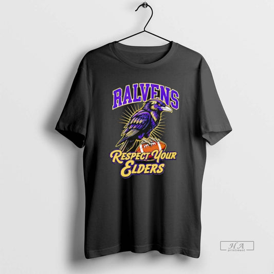 Official Baltimore Ravens Respect Your Elders T-Shirts, Hoodie, Sweatshirt | AU18TeeNovaLab.com