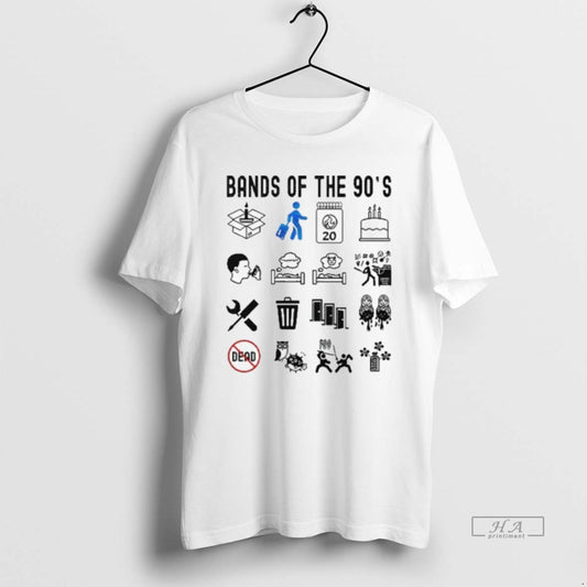 Official Bands Of The 90s T-Shirts, Hoodie, Sweatshirt | AU18TeeNovaLab.com
