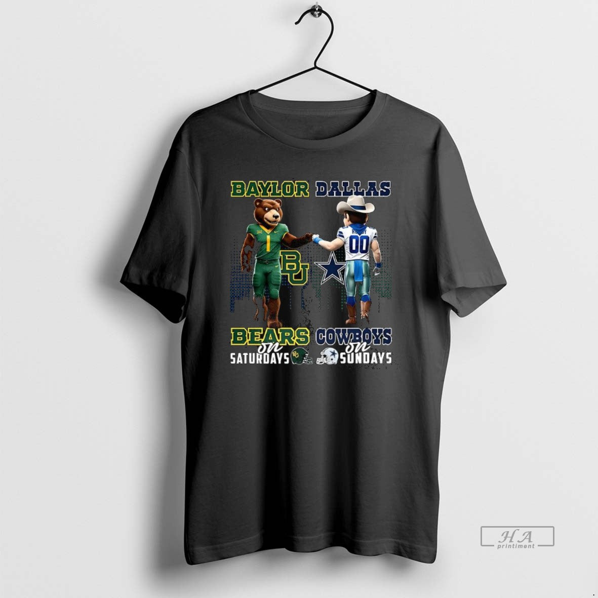 Official Baylor Bears On Saturdays Vs Dallas Cowboys On Sundays Mascot T-Shirts, Hoodie, Sweatshirt | AU18TeeNovaLab.com