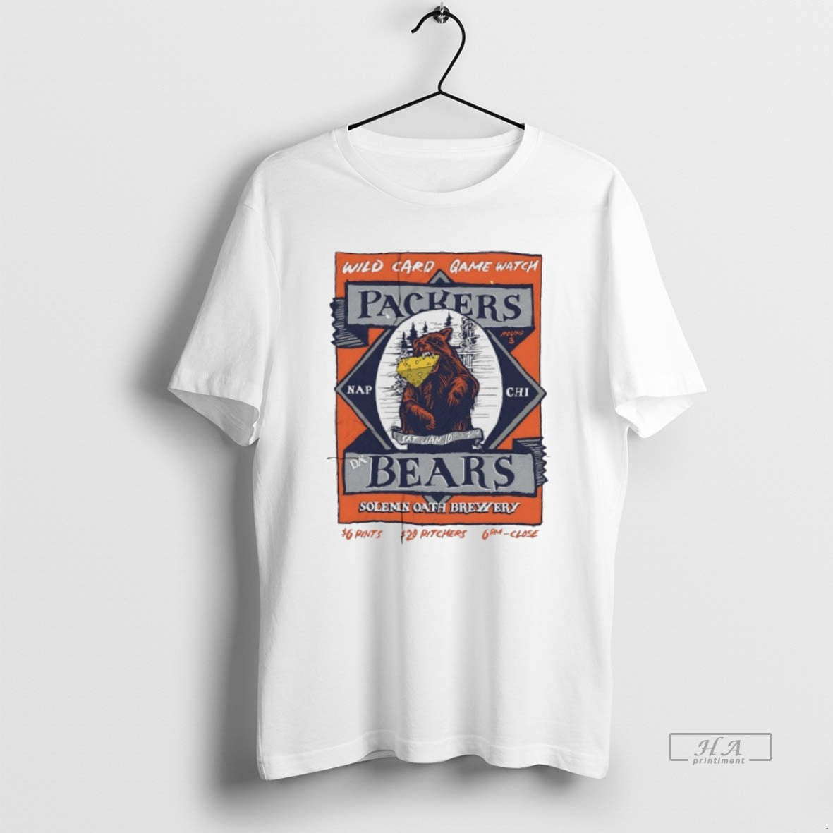 Official Bears Vs Packers Wild Card Game Watch Solemn Oath Brewery Da Bears T-Shirts, Hoodie, Sweatshirt | AU18TeeNovaLab.com