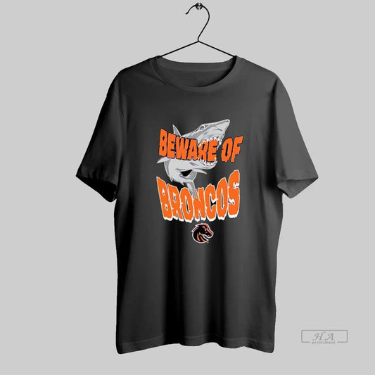 Official Beware Of Broncos Angry Shark And Horse Head Logo