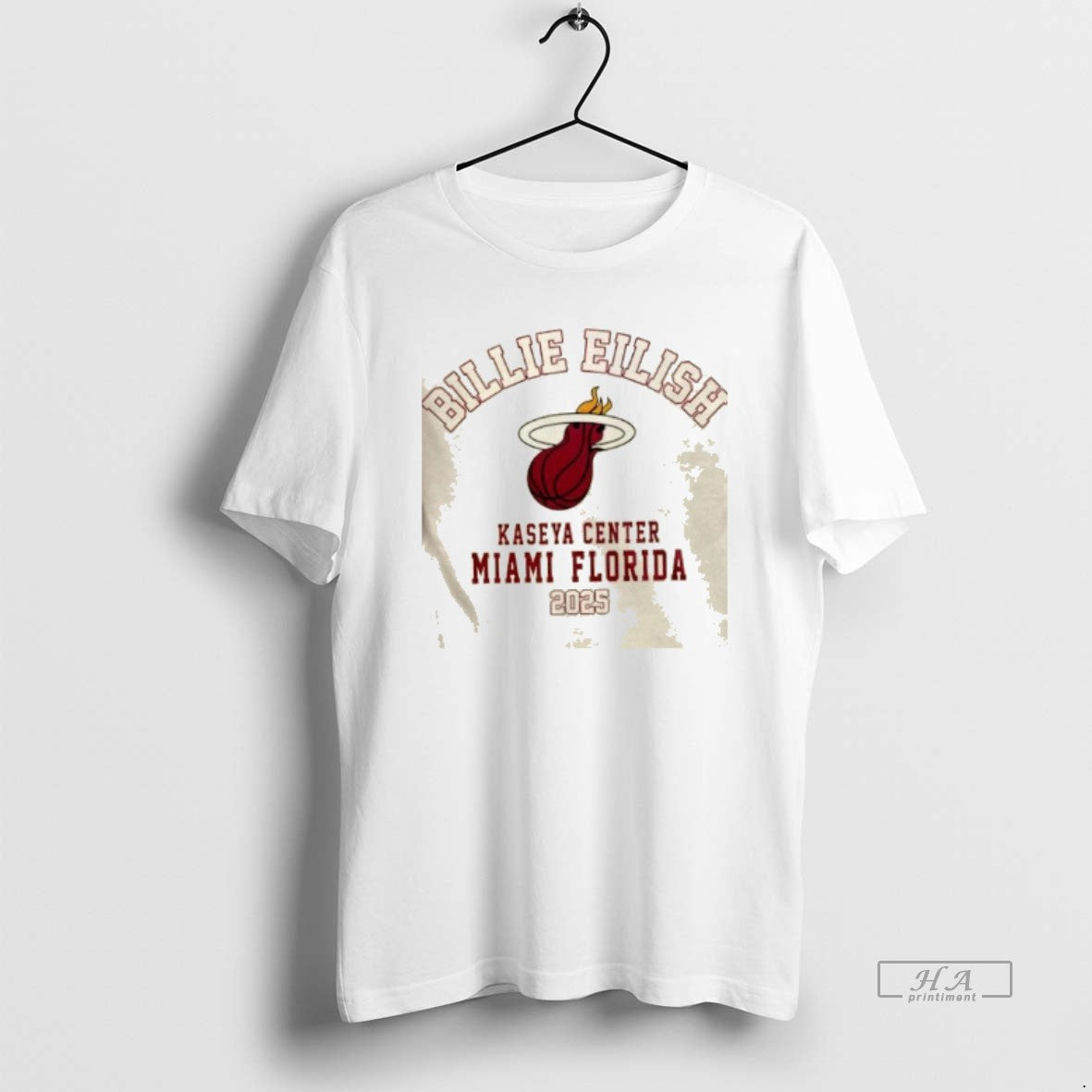 Official Billie Eilish X Miami Heat 2025 Kaseya Center Miami Florida 2 Sided
