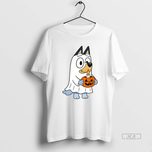 Official Bluey Halloween Ghost Bluey Pumpkin Cartoon