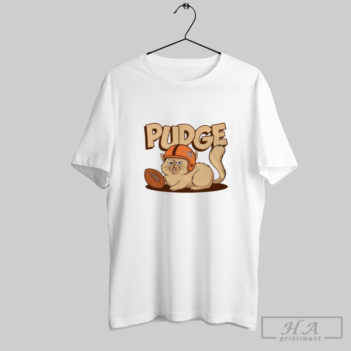 Official Bowling Green State University Football Orange Pudge The Cat Team Painting