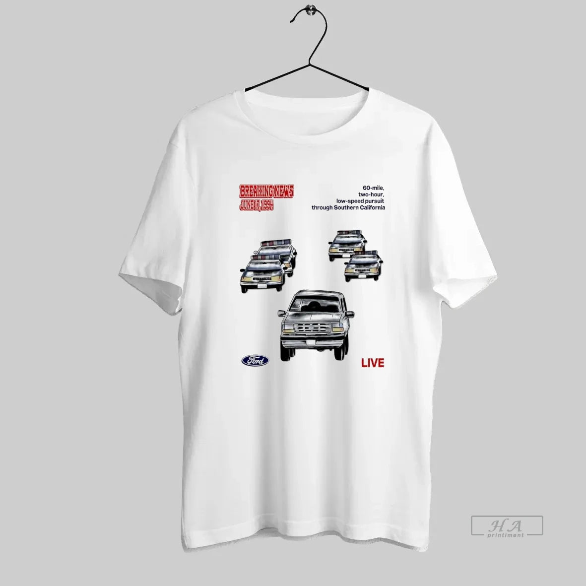Official Breaking News 1994 Ford Car Chase Retro