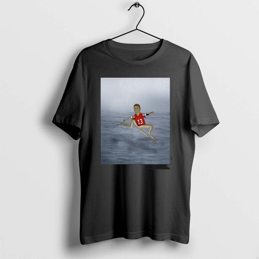 Official Brock Purdy Jesus Christ Lizard Running On Water T-Shirts, Hoodie, Sweatshirt | AU18TeeNovaLab.com