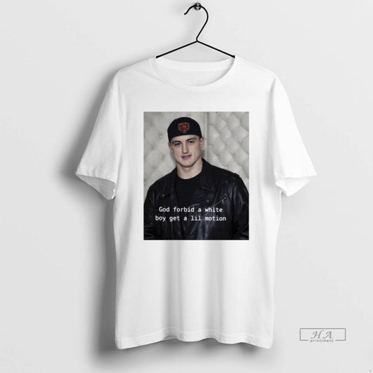 Official Caleb Williams Cheese Grater God Forbid A White Boy Get A Lil Motion T-Shirts, Hoodie, Sweatshirt