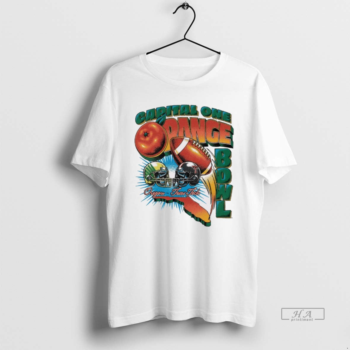 Official Capital One Orange Bowl 2026 Oregon Vs Texas Tech Vintage Retro Matchup T-Shirts, Hoodie, Sweatshirt