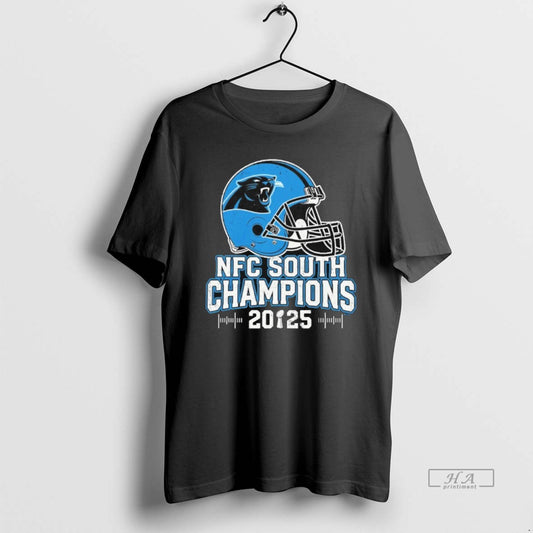 Official Carolina Panthers Nfc South 2025 Champions Helmet T-Shirts, Hoodie, Sweatshirt | AU18TeeNovaLab.com