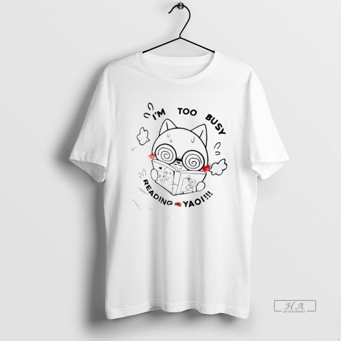 Official Cat Im Too Busy Reading Yaoi T-Shirts, Hoodie, Sweatshirt | AU18TeeNovaLab.com