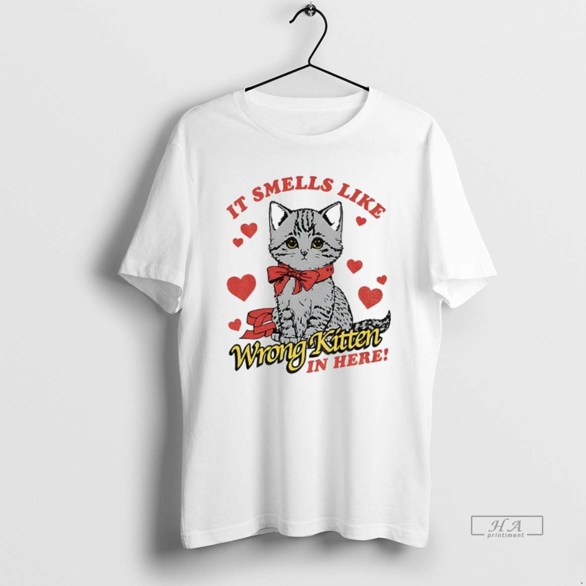 Official Cat It Smells Like Wrong Kitten In Here T-Shirts, Hoodie, Sweatshirt | AU18TeeNovaLab.com