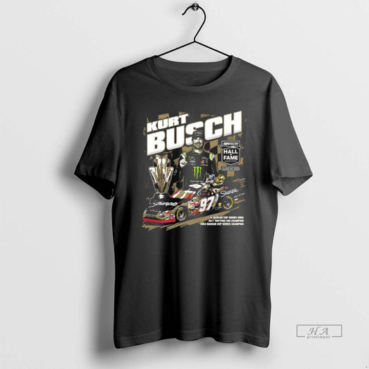 Official Checkered Flag Sports Kurt Busch Nascar 2026 Hall Of Fame T-Shirts, Hoodie, Sweatshirt | AU18TeeNovaLab.com