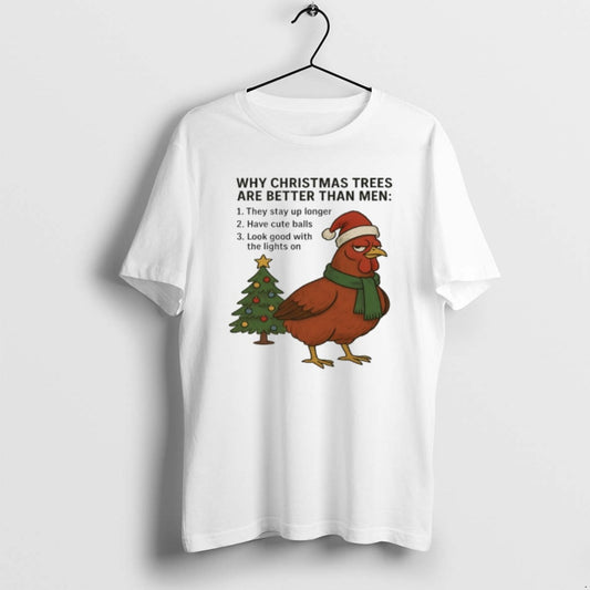 Official Chicken Santa Why Christmas Tree Are Better Than Men T-Shirts, Hoodie, Sweatshirt | AU18TeeNovaLab.com