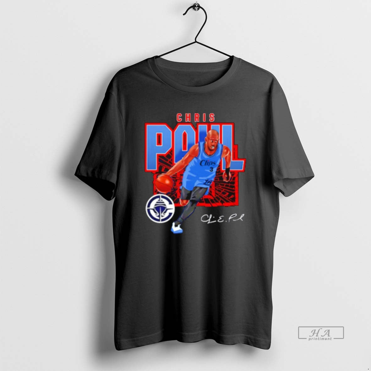 Official Chris Paul Los Angeles Clippers Shattered Signature