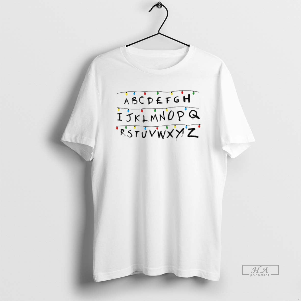 Official Christmas Alphabet String Lights T-Shirts, Hoodie, Sweatshirt | AU18TeeNovaLab.com