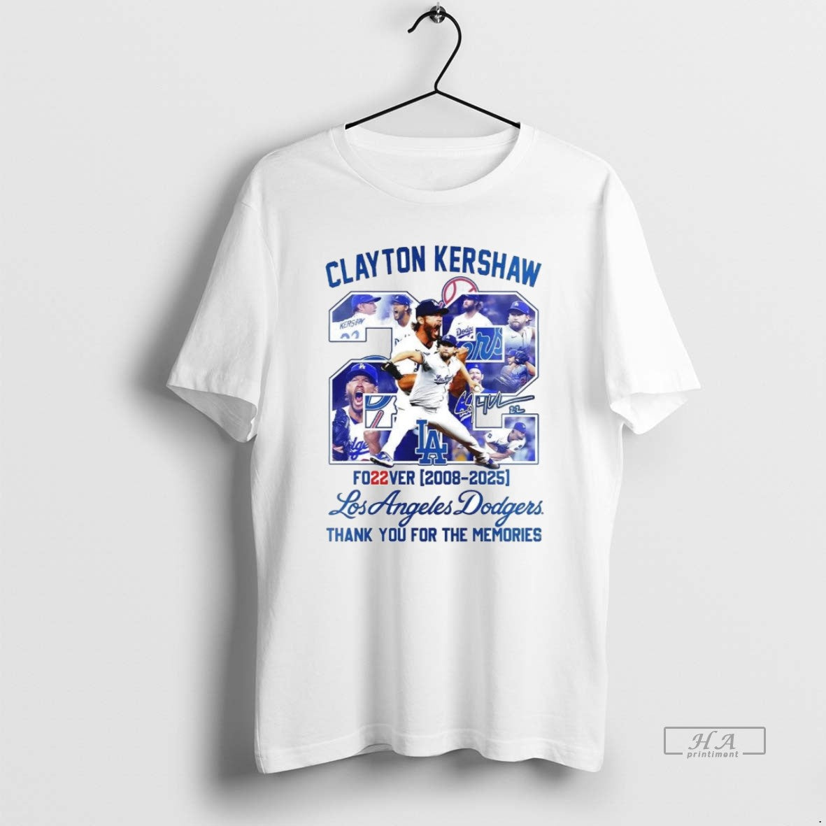 Official Clayton Kershaw Forever 22 La Dodgers Thank You For The Memories