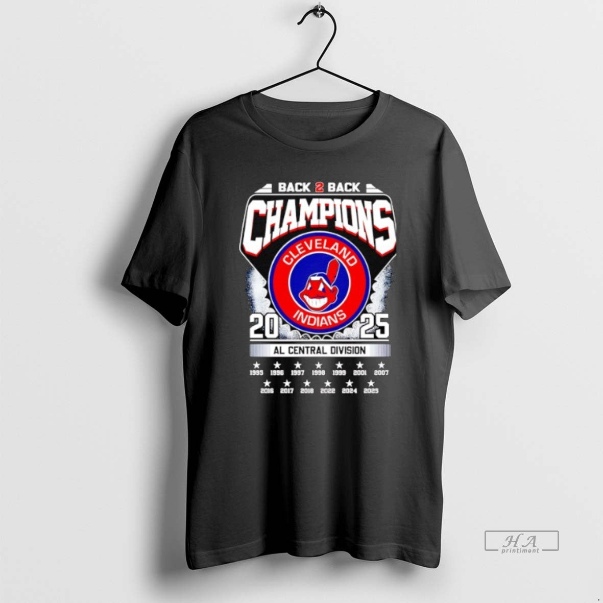 Official Cleveland Indians Back 2 Back Champions Al Central Division 2025