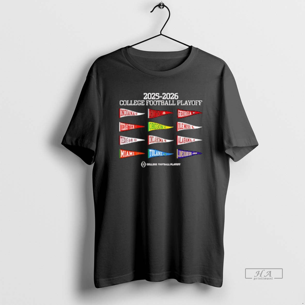 Official College Football Playoff 2025 26 12 Team Pennant Flag T-Shirts, Hoodie, Sweatshirt | AU18TeeNovaLab.com