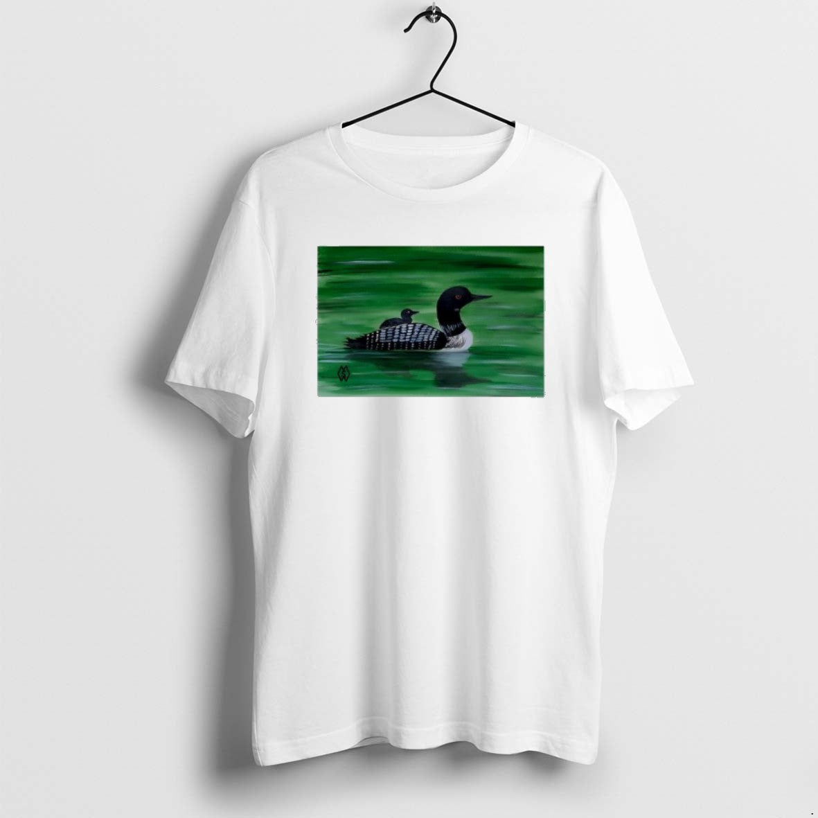 Official Common Loon With Baby On Back T-Shirts, Hoodie, Sweatshirt | AU18TeeNovaLab.com