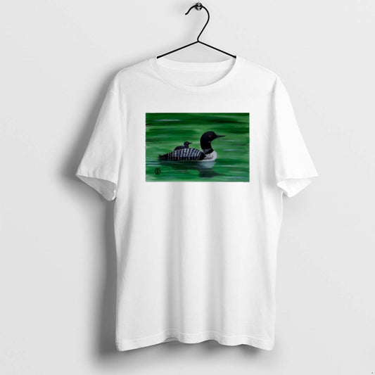 Official Common Loon With Baby On Back T-Shirts, Hoodie, Sweatshirt | AU18TeeNovaLab.com