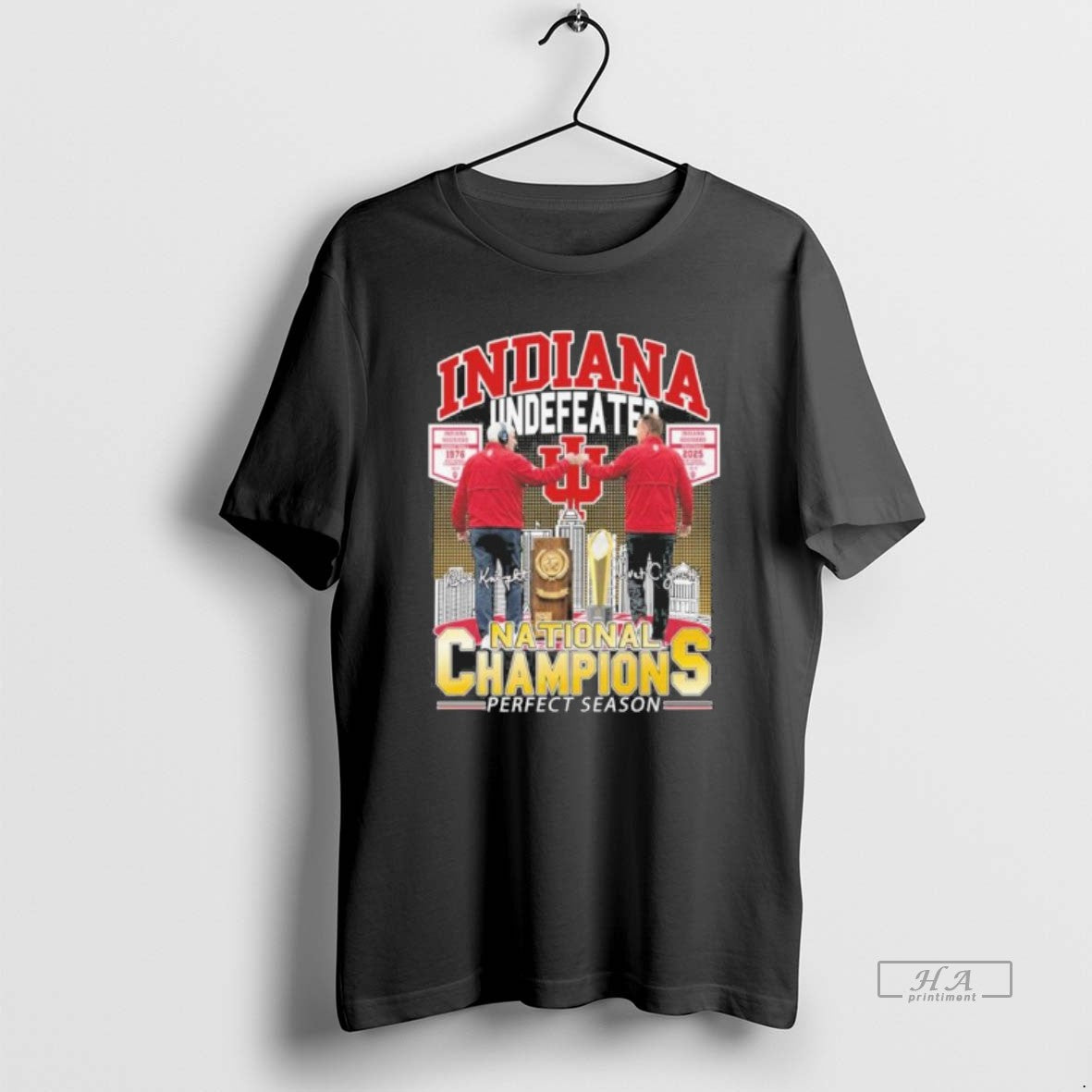 Official Curt Cignetti And Bob Knight Indiana Undefeated National Champions T-Shirts, Hoodie, Sweatshirt | AU18TeeNovaLab.com