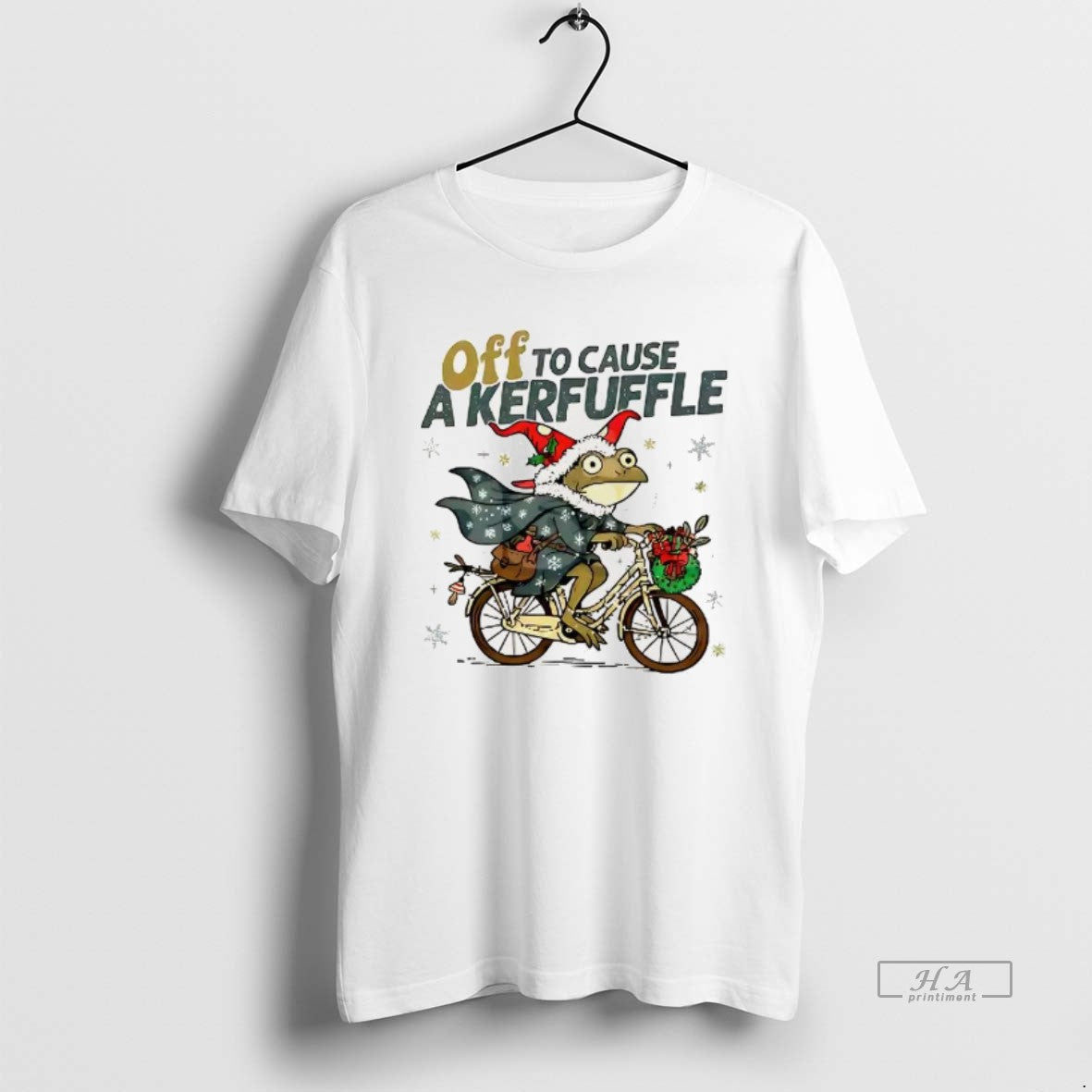 Official Cycling Frog Off To Cause Kerfuffle Christmas T-Shirts, Hoodie, Sweatshirt | AU18TeeNovaLab.com