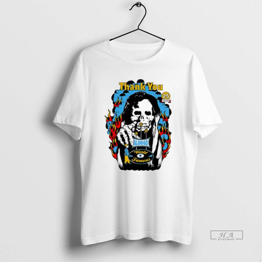 Official Daniel Albrigo World Famous Celebrating 25 Years Thank You T-Shirts, Hoodie, Sweatshirt | AU18TeeNovaLab.com