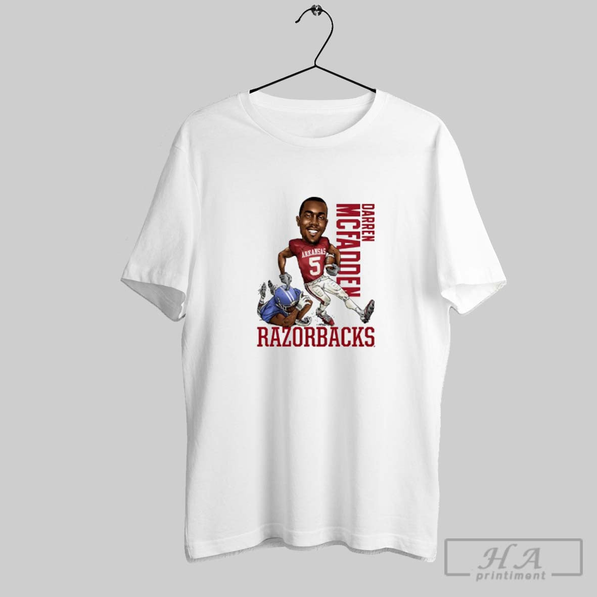 Official Darren Mcfadden Arkansas Razorbacks Baseball Caricature