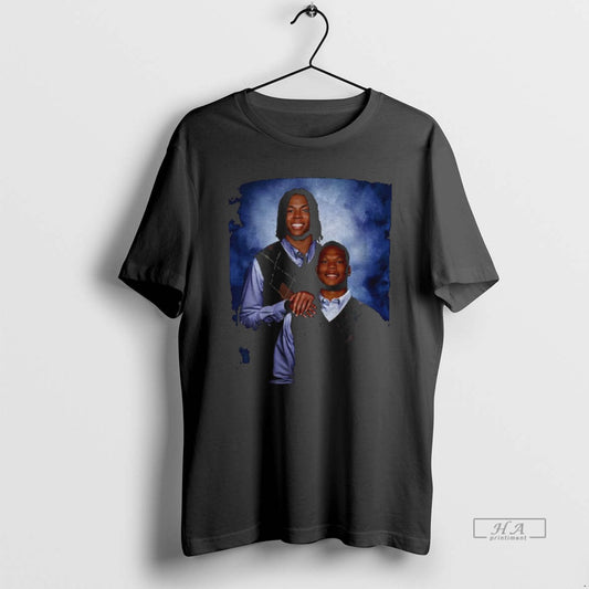 Official David Montgomery And Jahmyr Gibbs Detroit Lions Football Step Brothers Vintage