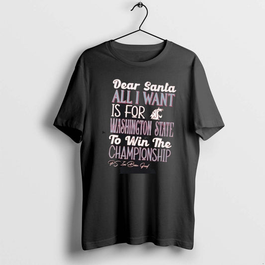 Official Dead Santa All I Want Is For The Washington State Cougars To Win The T-Shirts, Hoodie, Sweatshirt