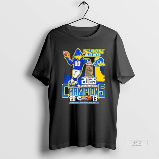 Official Delaware Blue Hens Mascot 2025 68 Ventures Bowl Champions Score T-Shirts, Hoodie, Sweatshirt | AU18TeeNovaLab.com