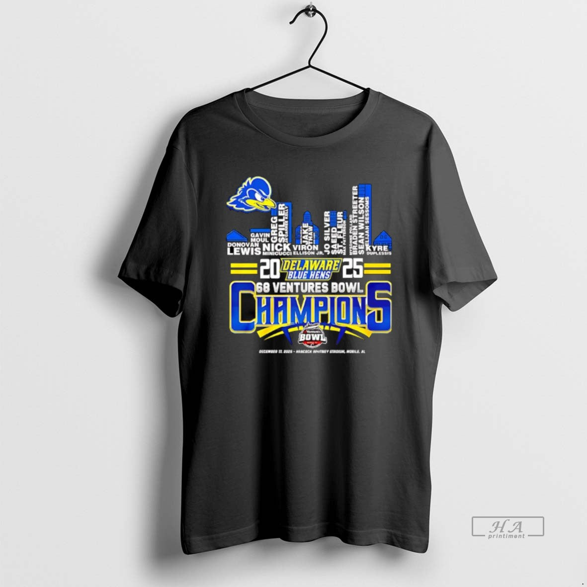 Official Delaware Fightin Blue Hens Champions Name Players Skyline City T-Shirts, Hoodie, Sweatshirt | AU18TeeNovaLab.com