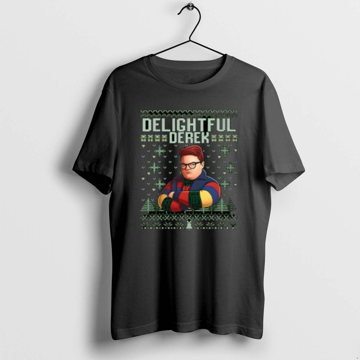 Official Delightful Derek Christmas Circle Black T-Shirts, Hoodie, Sweatshirt | AU18TeeNovaLab.com