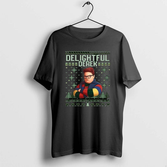 Official Delightful Derek Christmas Circle Black T-Shirts, Hoodie, Sweatshirt | AU18TeeNovaLab.com